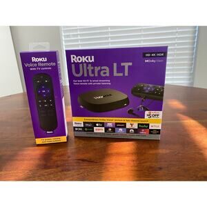 Roku Ulta LT with voice remote (box opened but never used Voice remote sealed)